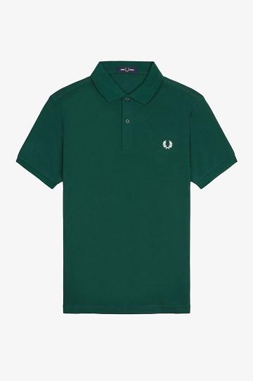 Dark Green Fred Perry M6000 Men's Polo Shirts | PH 1467TCEV